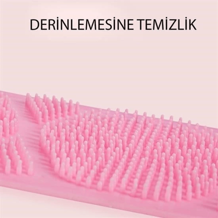 Çift Taraflı Banyo Hamam Lifi Silikon Masajlı Yumuşak Duş Lifi Uzun Ömürlü Hazır Banyo Keses ( Lisinya )