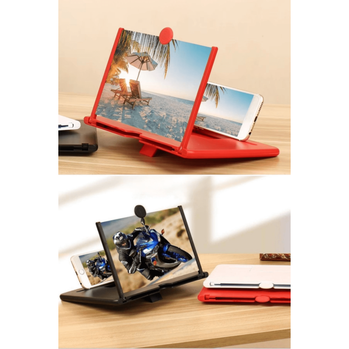 Telefon Ve Tablet Ekran Büyütücü Aparat Kırmızı ( Lisinya )