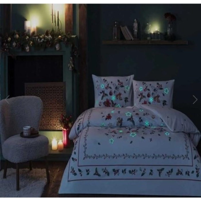 Glow Parlayan Çift Kişilik Nev Takımı Charm Kırmızı