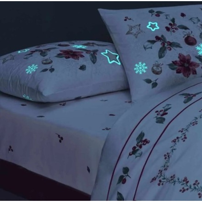 Glow Parlayan Çift Kişilik Nev Takımı Charm Kırmızı