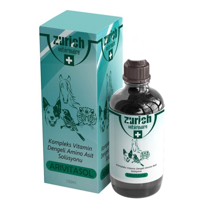 Arivitasol Evcil Hayvanlar İçin Kompleks Vitamin Ve Dengeli Aminoasit Solüsyonu 100 ml
