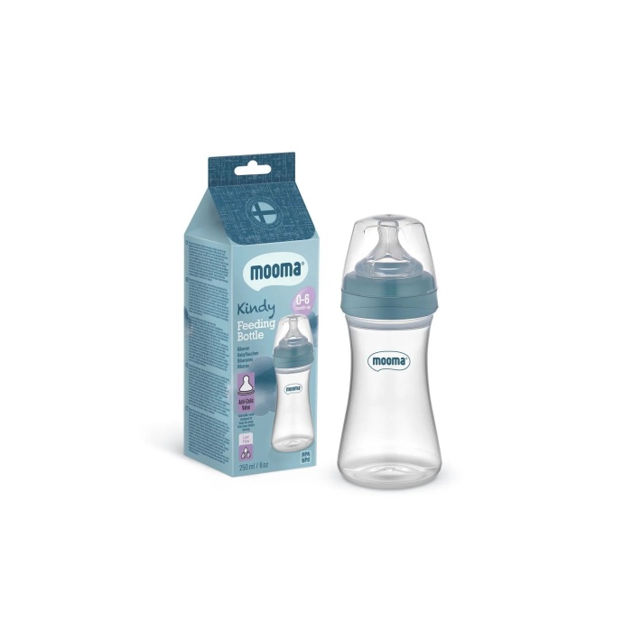 Biberon Anti Kolik Biberon 250 ml Kapaklı Biberon 0 - 6 Ay (Yavaş Akış)