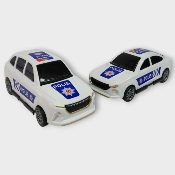 Çek Bırak TOGG Polis Arabası - 2li Beyaz (Lisinya)
