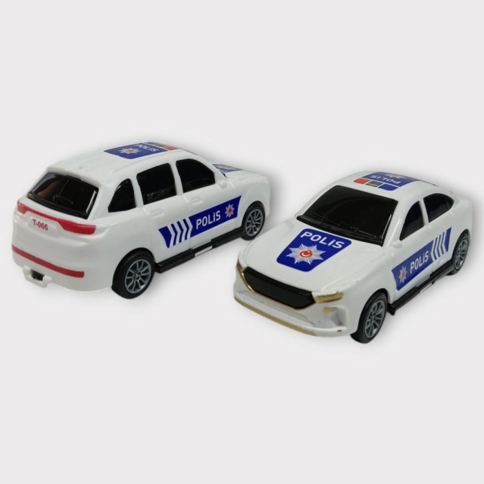 Çek Bırak TOGG Polis Arabası - 2li Beyaz (Lisinya)