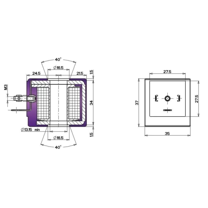 Gevax Valf Ventil Bobin 13.15mm - 12/24/110/220V Ac/Dc (Lisinya)