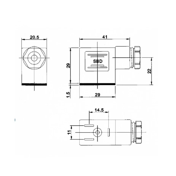 Pnömatik Valf Ventil Ledli Dar Soket 11mm 220 Ac/Dc (Lisinya)