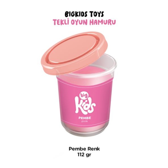 Bigkids Toys / Pembe - 12li Oyun Hamuru (112 Gr)
