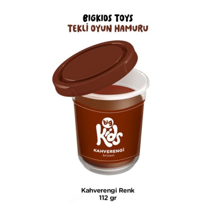 Bigkids Toys / Kahverengi - 12li Oyun Hamuru (112 Gr)