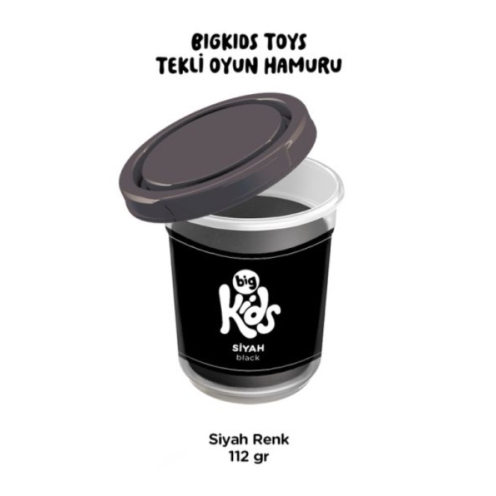 Bigkids Toys / Siyah - 12li Oyun Hamuru (112 Gr)