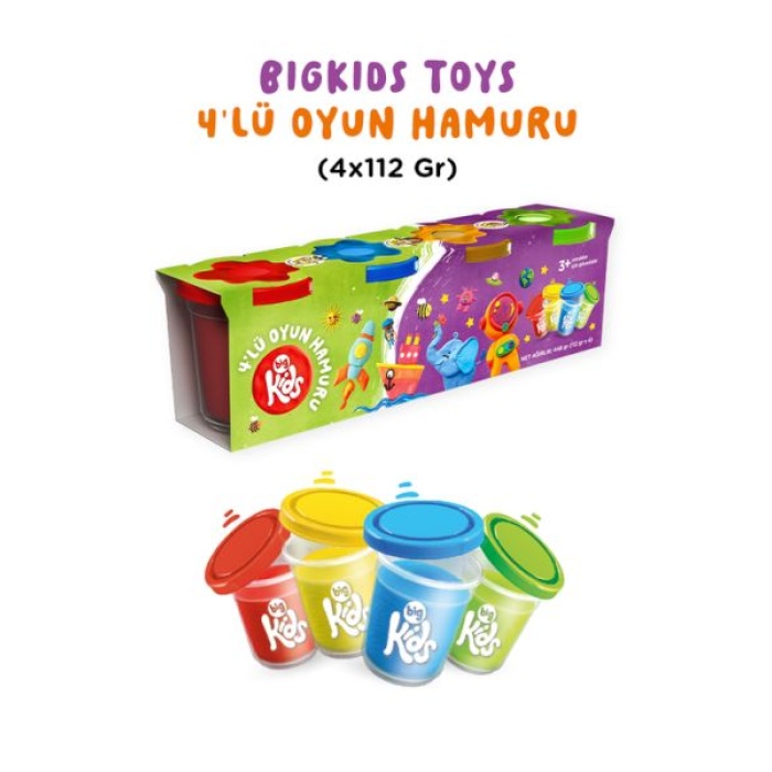 Bigkids Toys / 4Lü Oyun Hamuru (4X112 Gr)