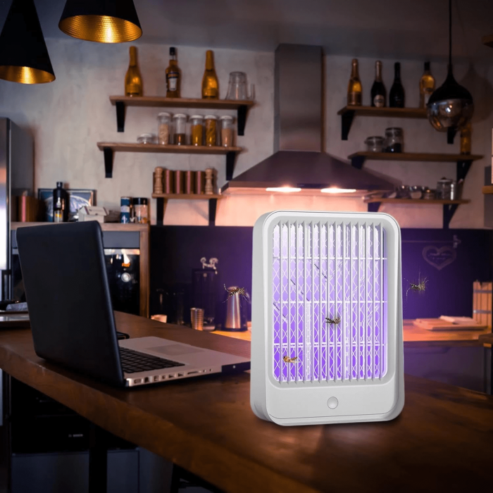 Elektrikli Sinek Kovucu Usb Şarjlı Sessiz Ve Etkili Led Işıklı Kapan ( Lisinya )