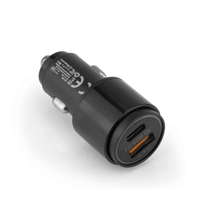45w Pd Usb Oto Şarj Kafa Hızlı Şarj Çakmaklık Adaptörü, Usb-c Ve Usb-a Çıkışlı, İphone Ve Android Uyumlu ( Lisinya )