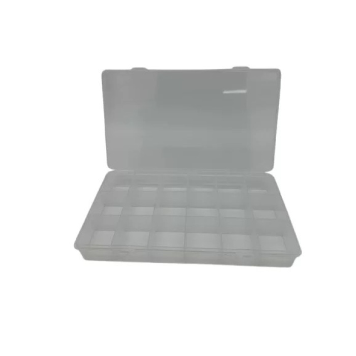 Organizer Plastik Kutu Box 18 Sabit Bölmeli 145x255x35mm (Lisinya)