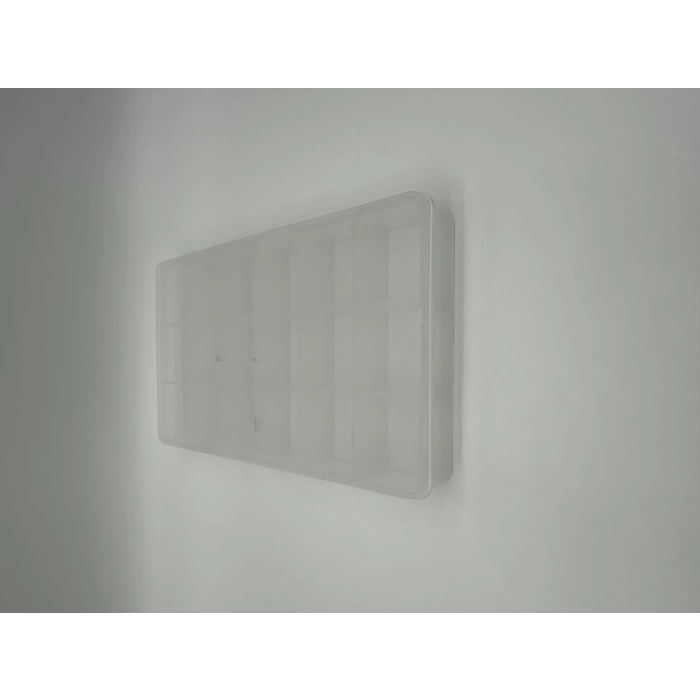 Organizer Plastik Kutu Box 18 Sabit Bölmeli 145x255x35mm (Lisinya)