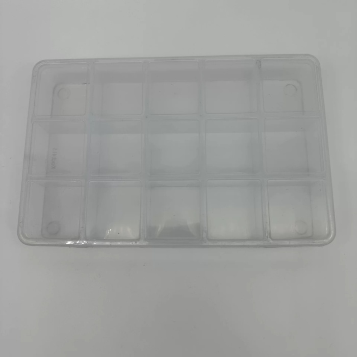 Organizer Plastik Kutu Box 15 Sabit Bölmeli 145x225x30mm (Lisinya)