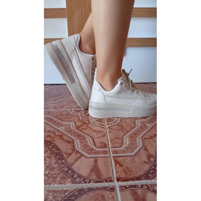 Kadın Spor Ayakkabı Bej Renk