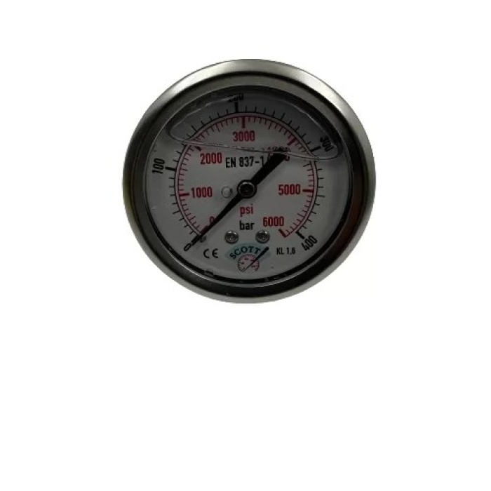 Manometre Gliserinli Pano Tipi Q63 - 0 - 400 Bar 1/4 (Lisinya)