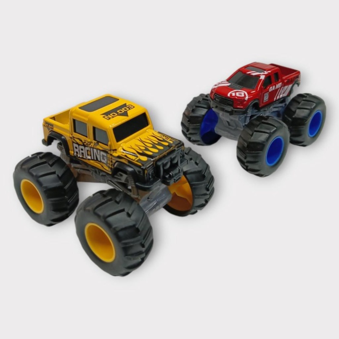 Mini Off-Road Araçlar 2li - Sarı Kırmızı  (Lisinya)