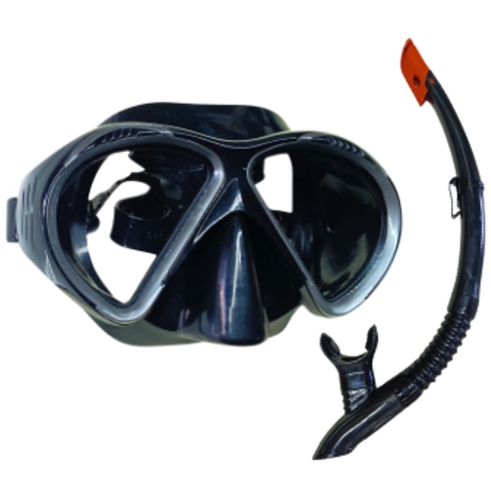 Star Diving Dalış Maskesi ve Snorkel Yetişkin - 51711-SİYAH (Lisinya)