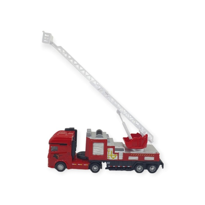 Metal İtfaiye Arabası - Merdivenli 26cm - 706-45 (Lisinya)