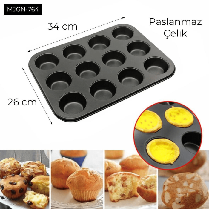 12 Gözlü Kek Kalıbı - Lisinya