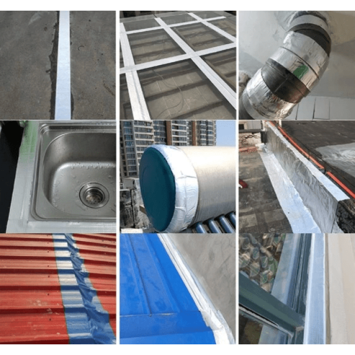 Pratik 5 Metre X 10cm Çamur Bant Alüminyum İzolasyon Tamir Çatlak Bantı ( Lisinya )