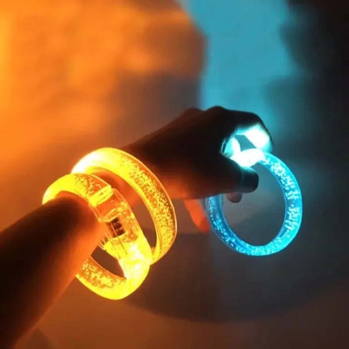 Tcu Led Işıklı Baskı Yapılabilen Pilli Bileklik Bilezik 1,5 cm Genişlik