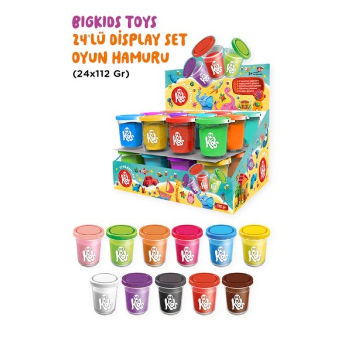 Bigkids Toys / 24’Lü Display Kutu Oyun Hamuru (24X112 Gr)