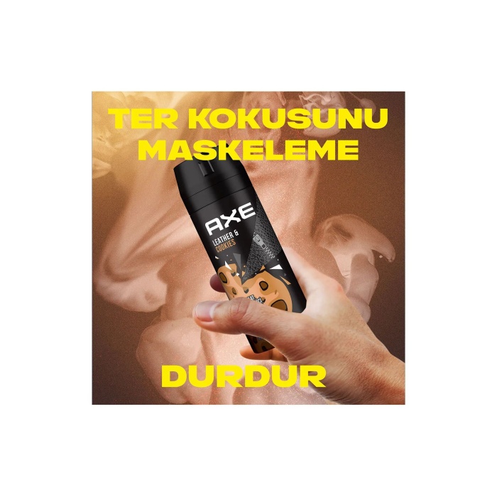 3 Adet Axe Erkek Sprey Deodorant Leather & Cookies 48 Saat Etkileyeci Koku 150 ml