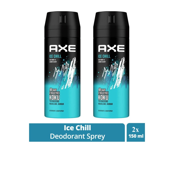 2 Adet Axe Ice Chill Erkek Deodorant Sprey 150 ml
