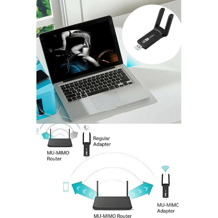 Dual Band Ac1200 Usb 3.0 Adaptör Kablosuz Kablosuz Yükseltici - Lisinya