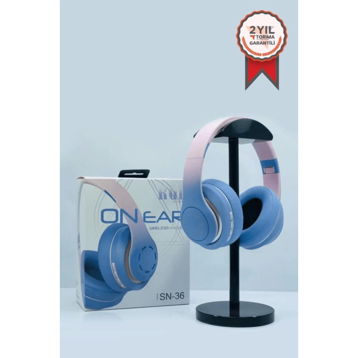 Sn-36 On-ear Kafa Üstü Kablosuz  Kulaklık Bluetooth 5.1  Blue - Lisinya