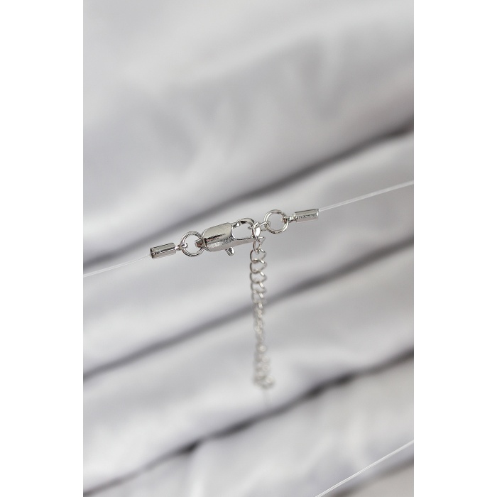 Misineli Zirkon Taşlı Model Gümüş Renk Hayalet Kolye -