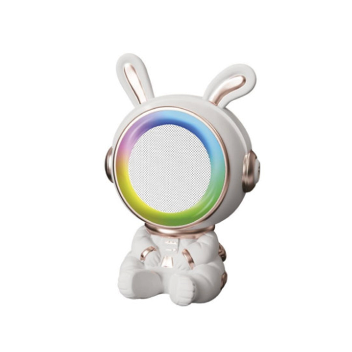 Taşınabilir Rgb Işılı Sevimli Figürlü Mikrofonlu Karaoke Bluetooth Hoparlör Krem - Lisinya