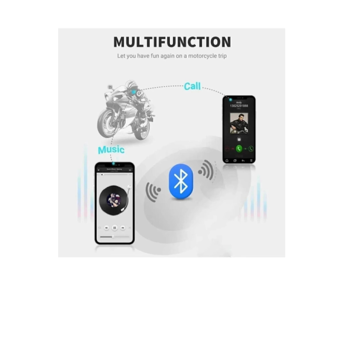 D60 2x Motosiklet Kask Kulaklığı Bluetooth Intercom Rgb Işıklı 2 Intercom Bağlantılı - Lisinya