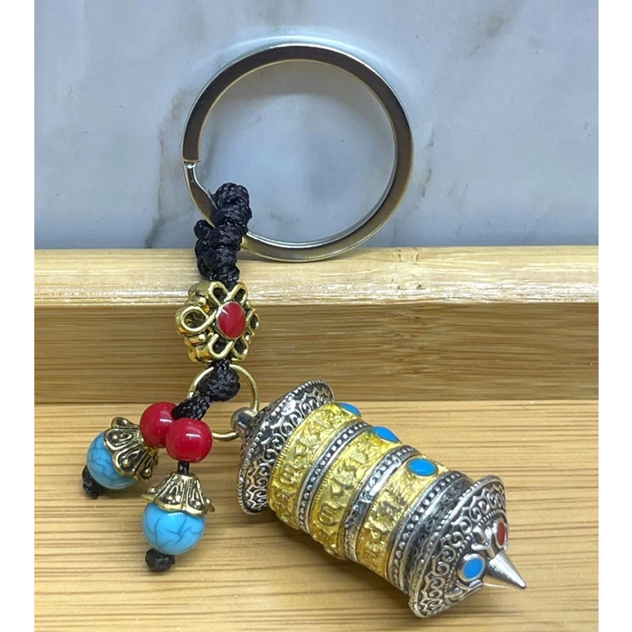 Metal Tibet Dua Çarkı Anahtarlık Alk4462 - Lisinya