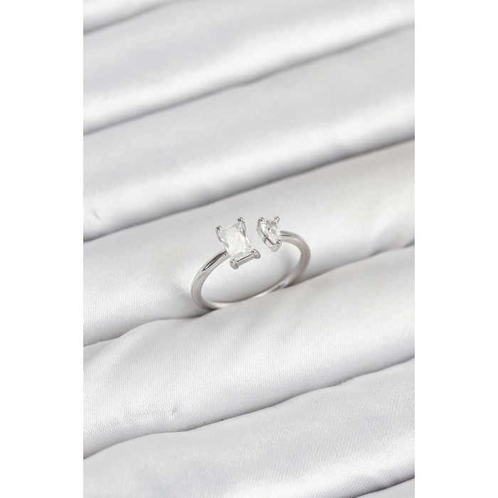 Pirinç Gold Renk Zirkon Taşlı Kadın Yüzük -