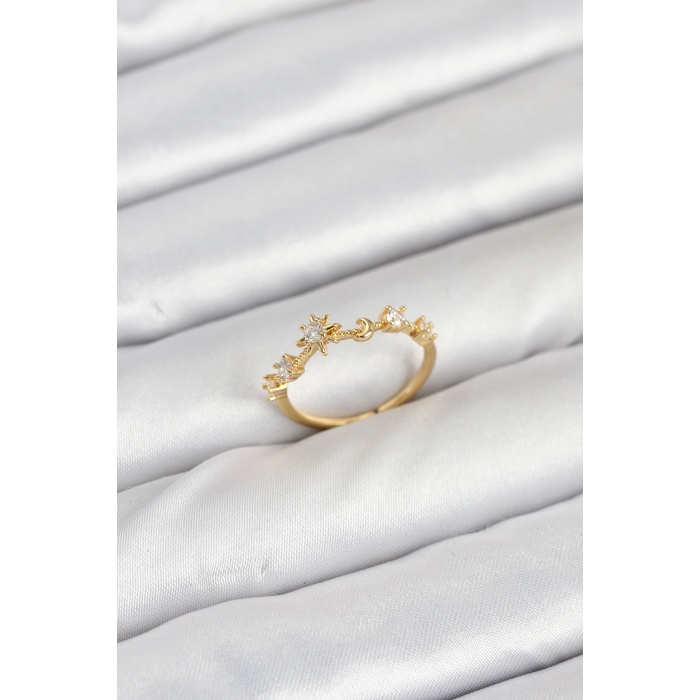 Pirinç Gold Renk Manifest Kadın Yüzük -