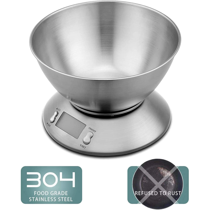 Lcd Ekran Elektronik Dijital Mutfak Terazisi İnox Hassas Mutfak Tartısı ( Lisinya )