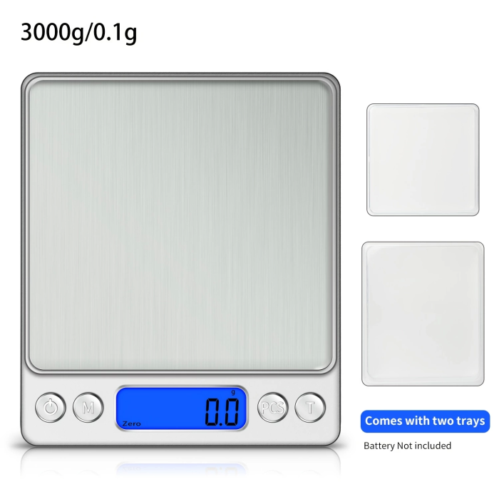 Pratik Dijital Hassas Mutfak Terazisi Hassas Tartı 2000 Gr./0.1 Gr. Hassasiyet ( Lisinya )