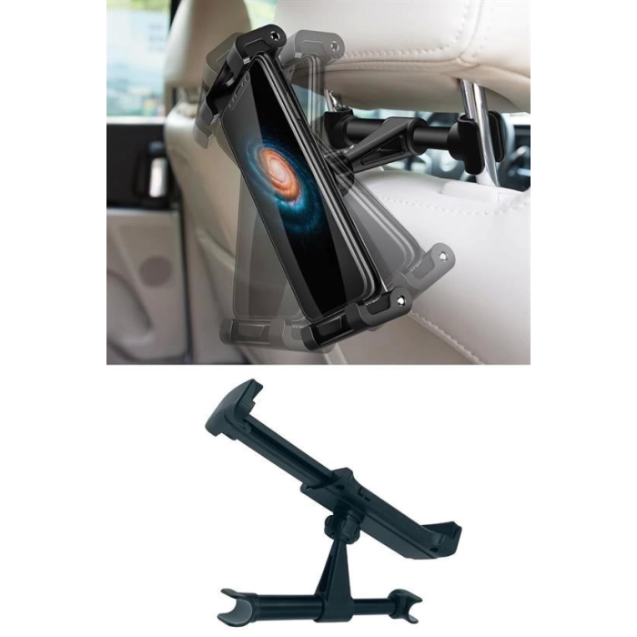 Oto Koltuk Arkası Telefon Tablet Tutucu Ayarlanabilir 360 Derece Dönebilen Pratik Stand ( Lisinya )