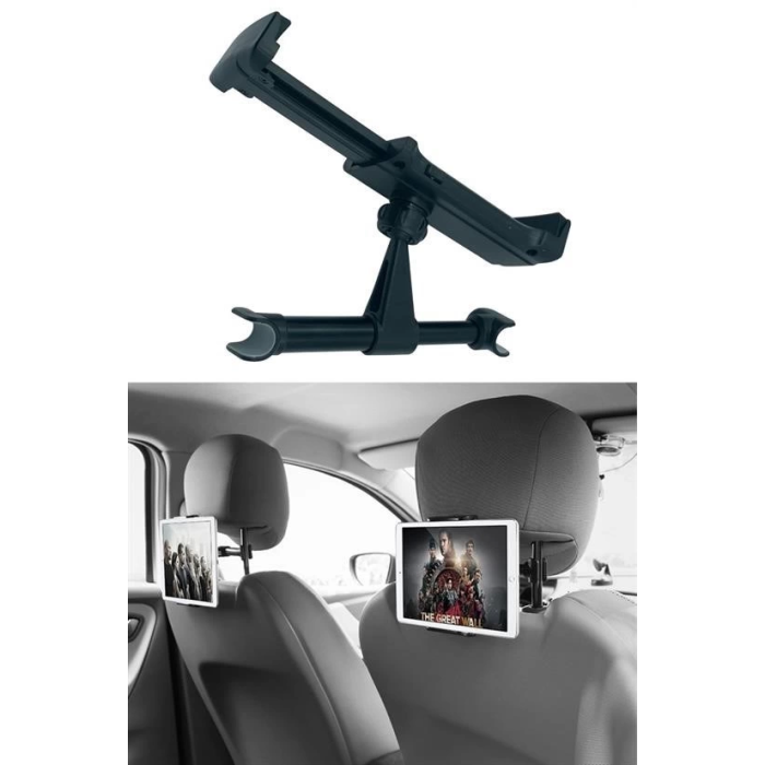 Oto Koltuk Arkası Telefon Tablet Tutucu Ayarlanabilir 360 Derece Dönebilen Pratik Stand ( Lisinya )