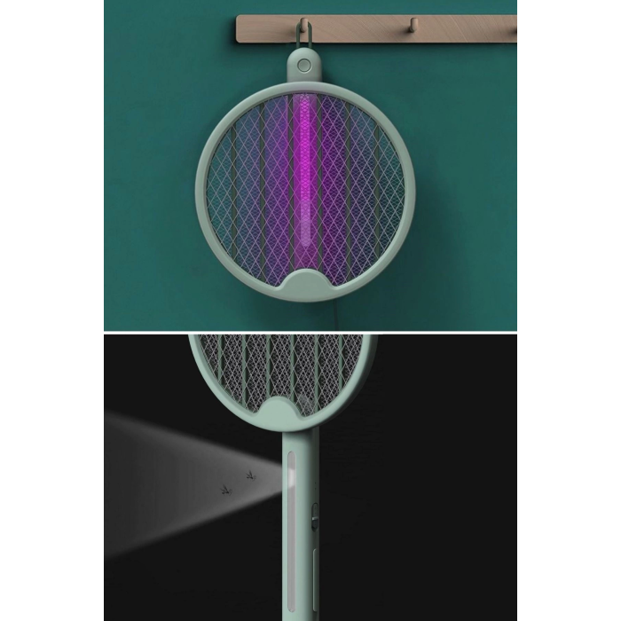 Tenis Raketi Tipi Masaüstü Olabilen Gece Lambalı Sinek Kovucu,öldürücü Raket ( Lisinya )