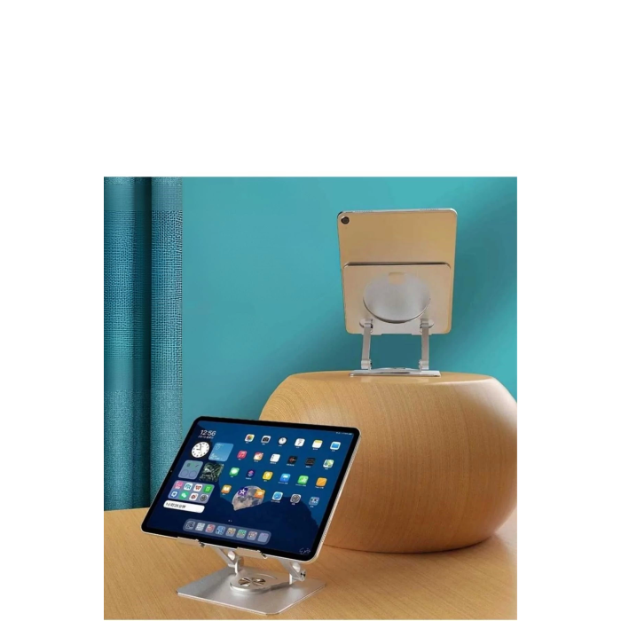 360 Derece Dönebilen Yükseltilmiş Masaüstü Ayarlanabilir Metal Tablet Standı ( Lisinya )