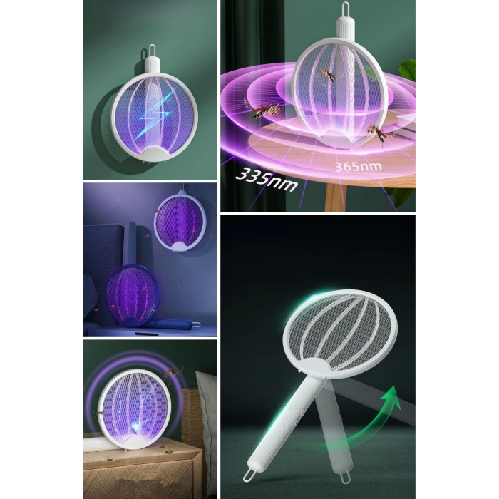 Asılabilen Ve Masaüstü Olabilen 2w Sinek Öldürücü Mor Işıklı Raket ( Lisinya )