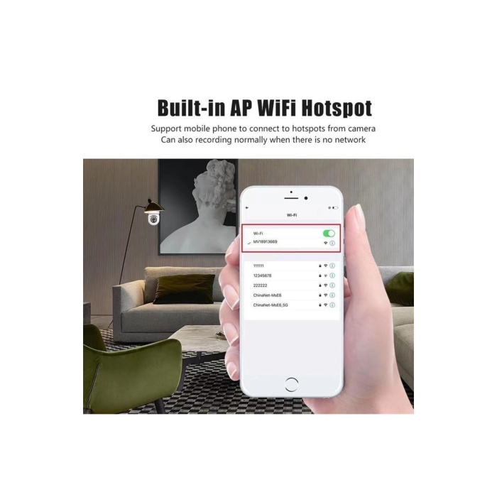 Kablosuz 360 Panoramik Ampul Kamera Güvenlik Kamerası Çift Kablosuz 360 Derece Gece Görüşlü ( Lisinya )