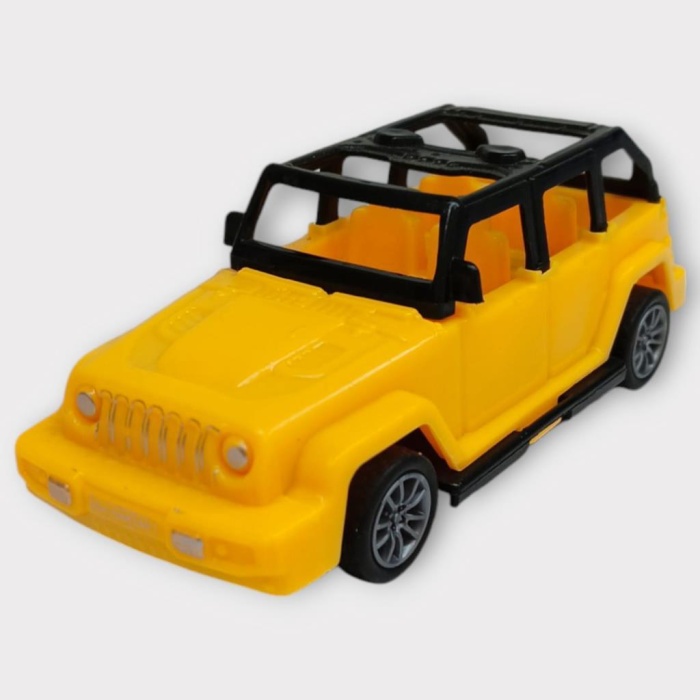 Çek Bırak Arabalar 10 Cm - Sarı Jeep (Lisinya)