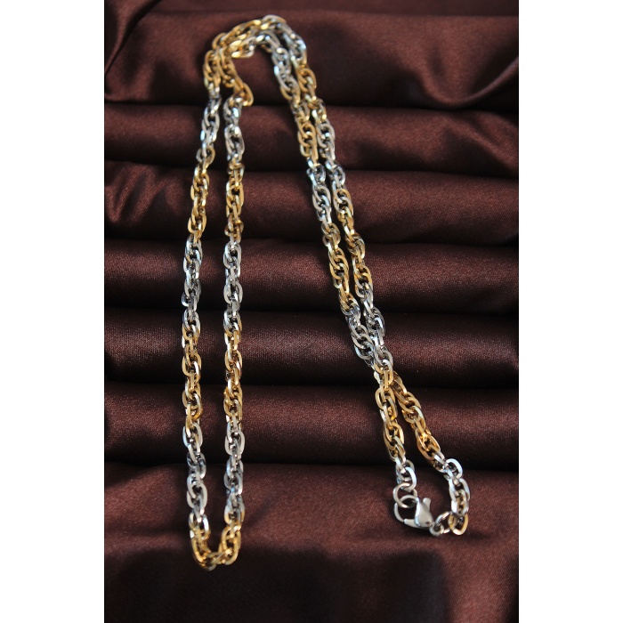 316L Çelik Çift Renk Hallow Model Kolye - Lisinya