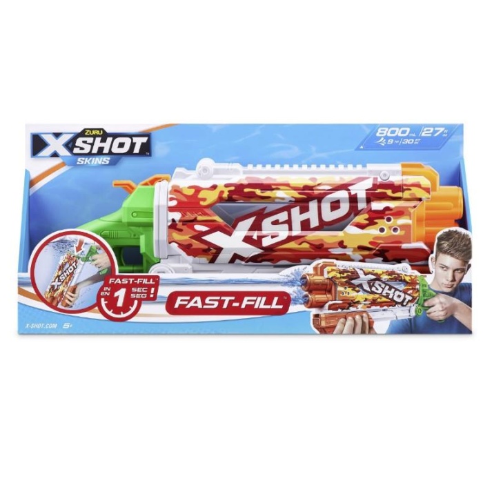 X-SHOT Su Tabancası - Hızlı Doldurma Fonksiyonlu - Turuncu (Lisinya)