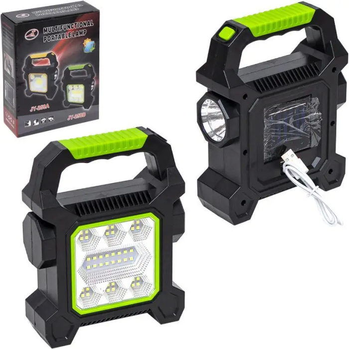 Jy-258c 3 Kademeli Şarjlı Çok Fonksiyonlu Solar Panelli Işıldak ( Lisinya )